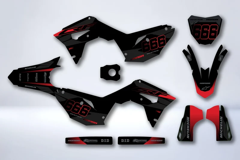 Kit Déco HONDA CRF 450 2017-2020 CRF 250 2018-2021 - VORHIX