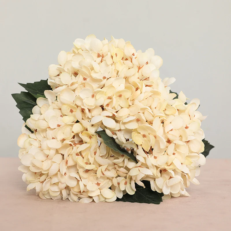 3x künstliche Hortensie Stiele aus Seide, 33 cm, realistisch, für Hochzeit, Dekoration, Shop, Büros, ganzjährig, beugbar
