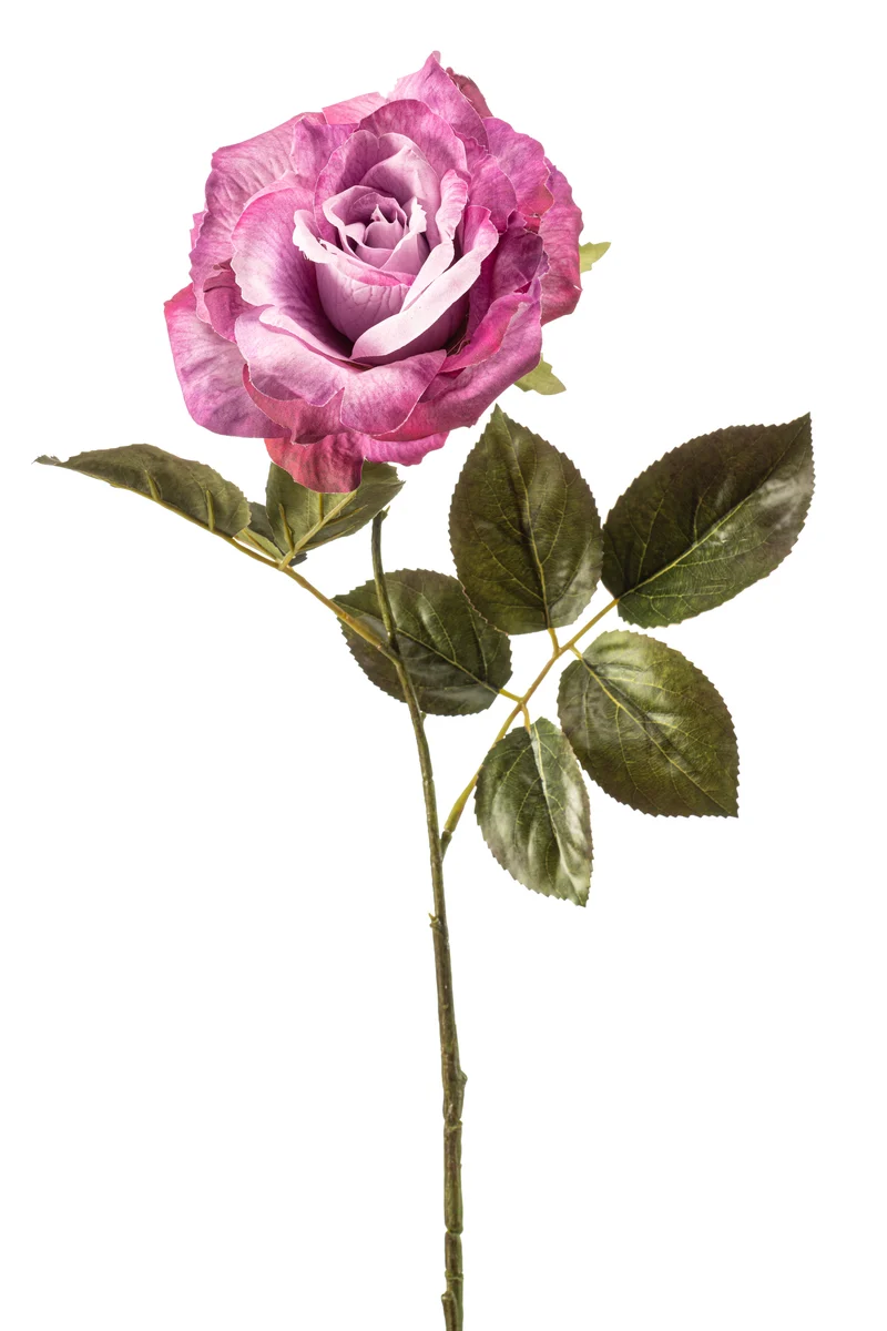 Rose pascal künstlich 65 cm - 1 Stiel - helllila