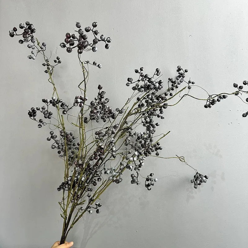 Künstliche Winterbeeren-Zweigdekoration, 110 cm, Real-Touch, für Hochzeiten, Floristik, Wohnaccessoires, Hotel-Dekoration