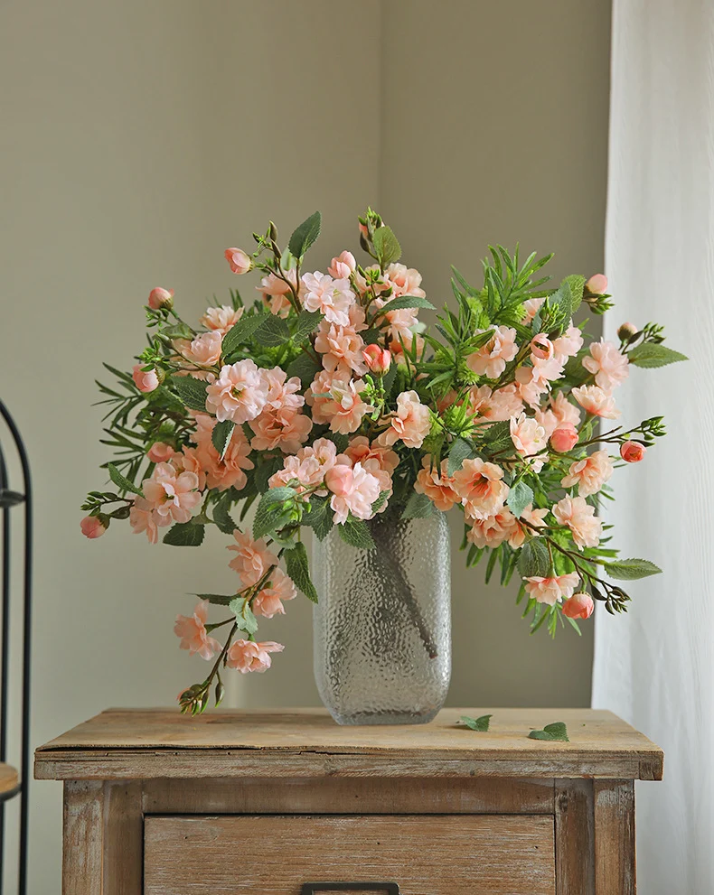 Künstliche Kamelienblüten aus Seide, 45 cm, realistische Blumen für Hochzeit, Dekoration, Floristik, 4 Farben