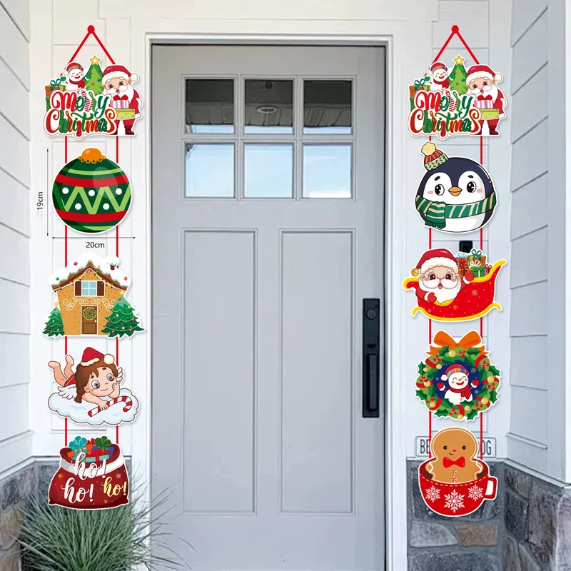 Weihnachtsdekoration Türhänger, Kunststoff Schneemann & Weihnachtsmann, 25-43 cm, für Haus, Hochzeit, Geschäft, realistische Optik