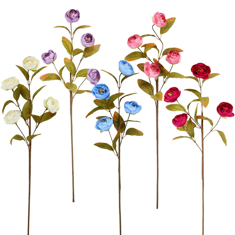 Künstliche Seidenrose 60 cm, realistische Dekoration für Hochzeit, Trauerfeier, Shop-Deko, Innenraum, ohne Vase