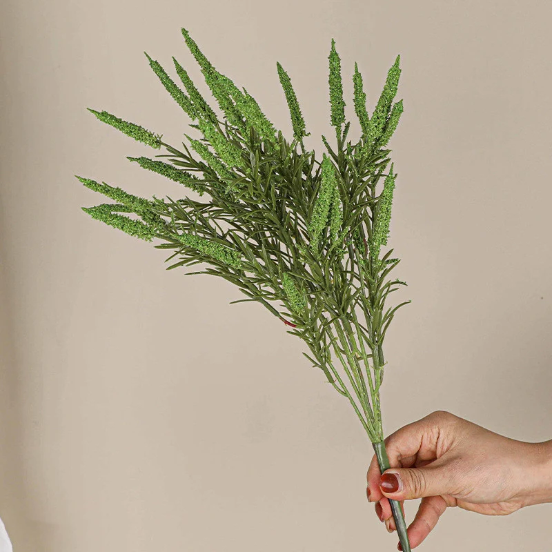 Künstliches Hirsegras-Bündel, 45 cm, moderner Ins-Stil, realistische Dekoration für Vasen, Hochzeiten, Fotografie, ganzjähriger Schmuck