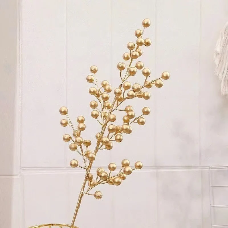 Künstliche Stechpalmenzweige mit roten Beeren, 62/80/90 cm, Real-Touch Kunststoff für Hochzeitsdeko, Grabschmuck & Wohnaccessoires