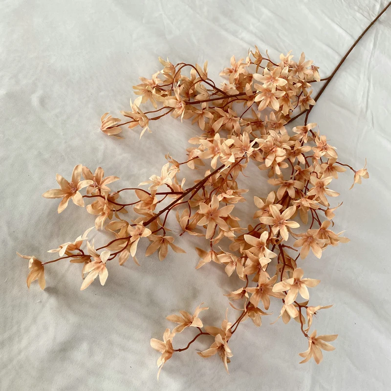 Künstliche Phalaenopsis-Orchidee, 130 cm lang, 144 Blüten, Seidenblumen, realistische Dekoration für Hochzeiten, Events, Zuhause, Büro, Hotel, ganzjährig