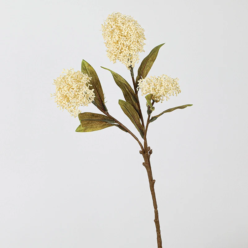 3-köpfige künstliche Dieffenbachie, 58 cm, hochwertige Kunstseide, realistisch für Hochzeiten, Dekoration, Events