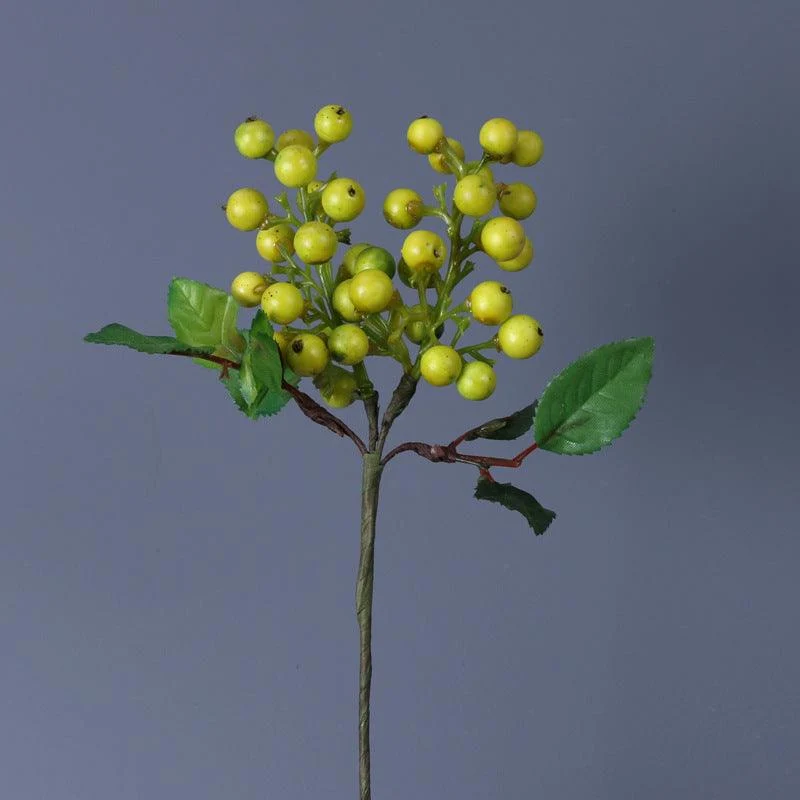 Künstliche Stechpalmenbeeren-Zweige | 28 cm | Schaumstoff | Weihnachts- & Herbstdeko | 6 Farben | Großhandel