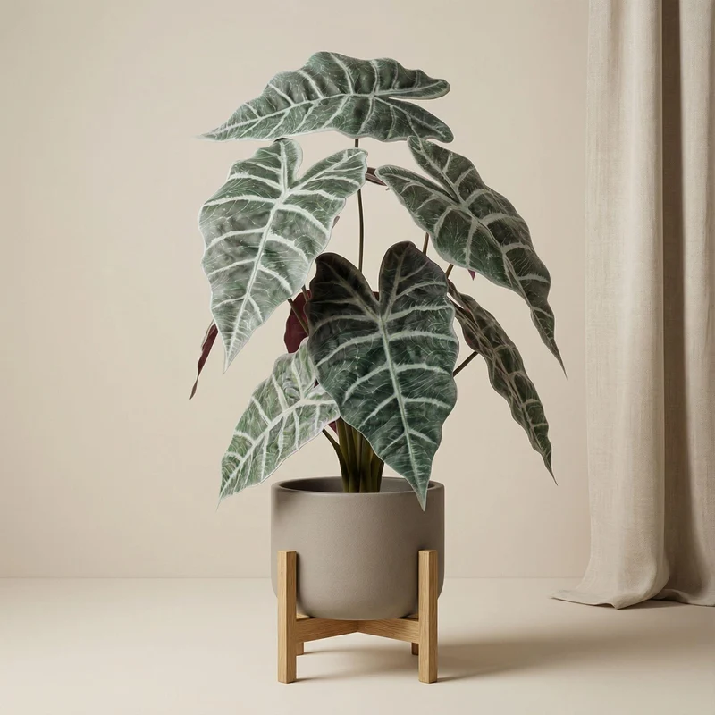 Alocasia Busch im Topf 40 cm - Kunstpflanze