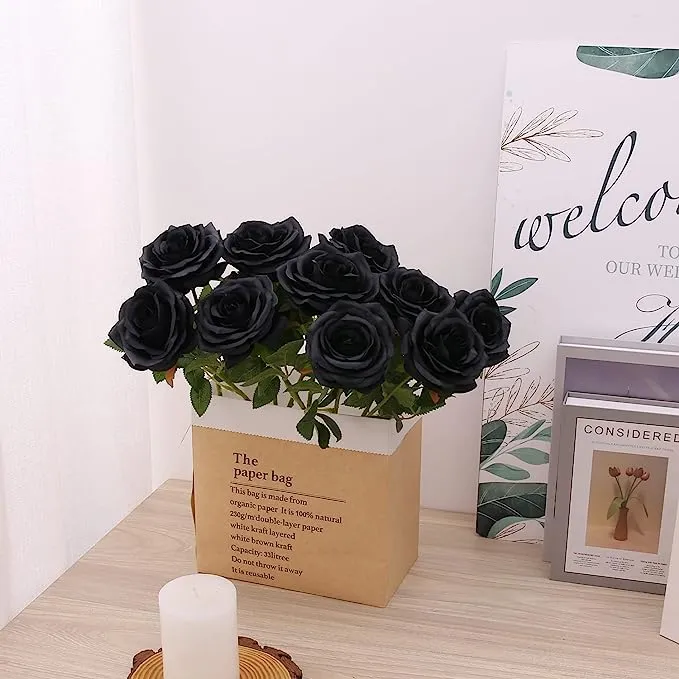 40 cm Künstliche Seidenrose | Silk Rose | Hochzeits- & Heimdekoration | 16 Farben