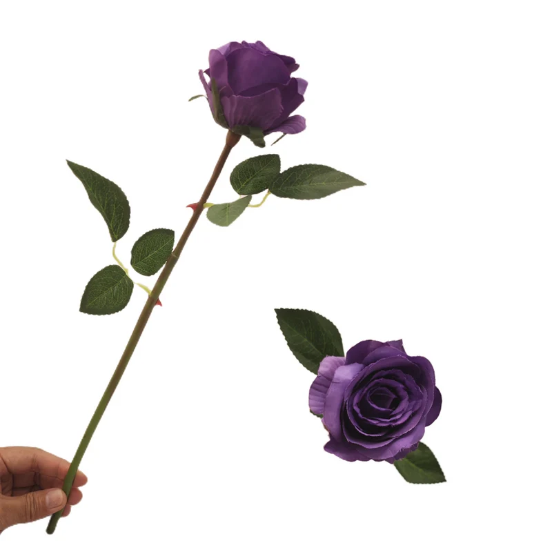 40 cm Künstliche Seidenrose | Silk Rose | Hochzeits- & Heimdekoration | 16 Farben