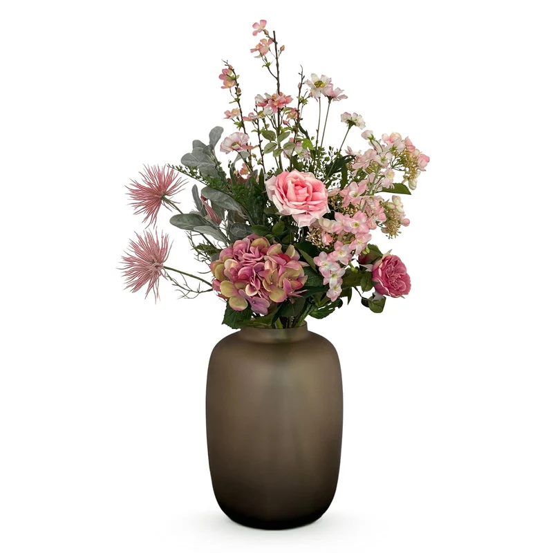 Künstlicher Blumenstrauß L, hübsches Rosa, 89 cm