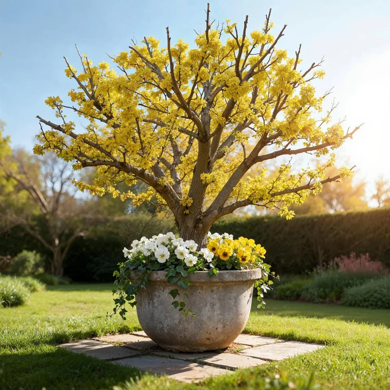 Cornus mas - Blüte Gelb - 1 Pflanze - Topf 12cm Höhe 35cm