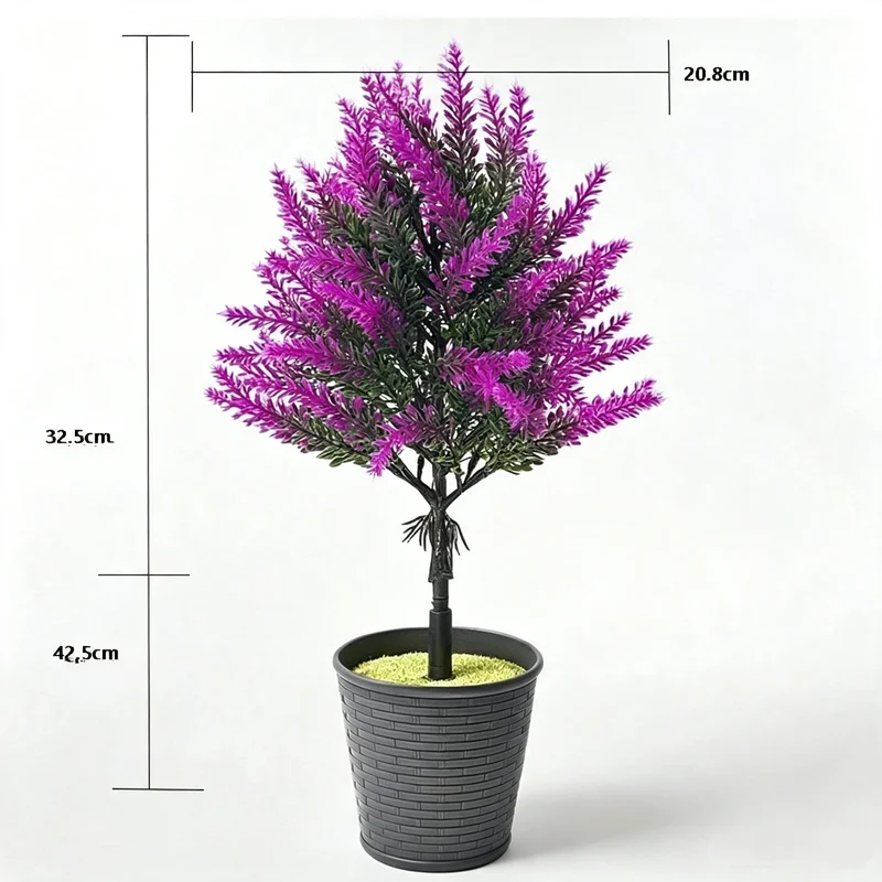 Künstlicher Boston Farn 43 cm, Täuschend echte Farnpflanze mit Erdspieß, 21 cm breit, für Zuhause, Gastronomie, Events & Grabschmuck