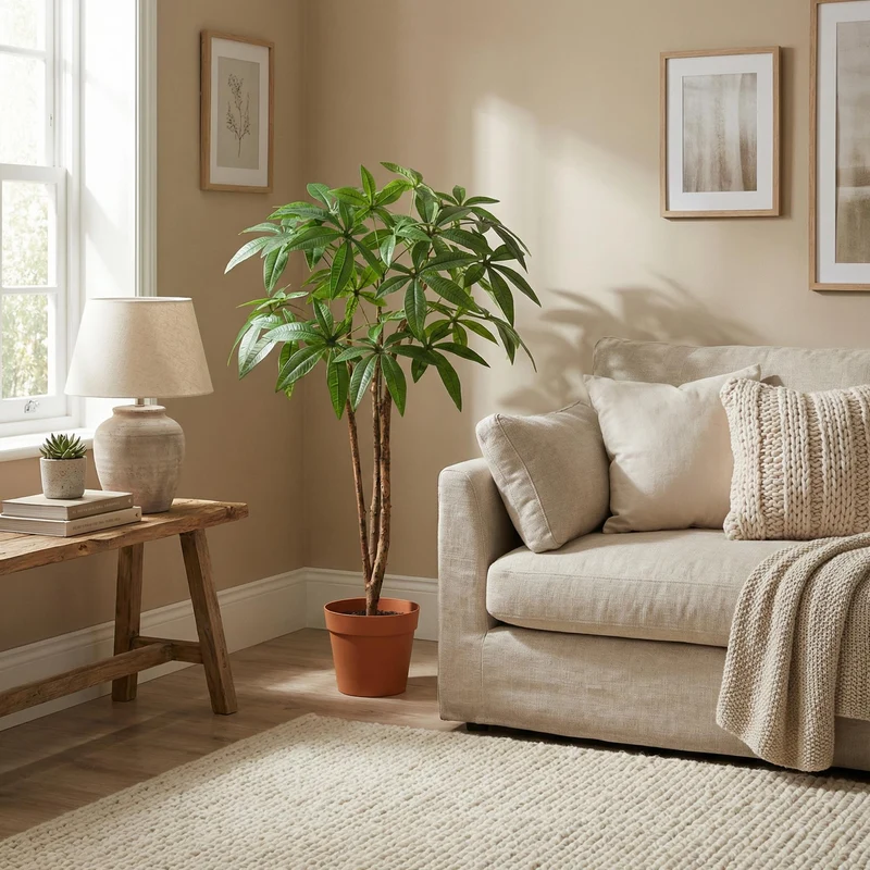 Kunstpflanze Pachira Aquatica in verschiedenen Größen (86cm, 90cm, 150cm, 150cm, 180cm)