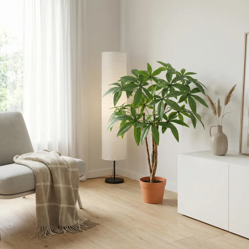 Kunstpflanze Pachira Aquatica in verschiedenen Größen (86cm, 90cm, 150cm, 150cm, 180cm)