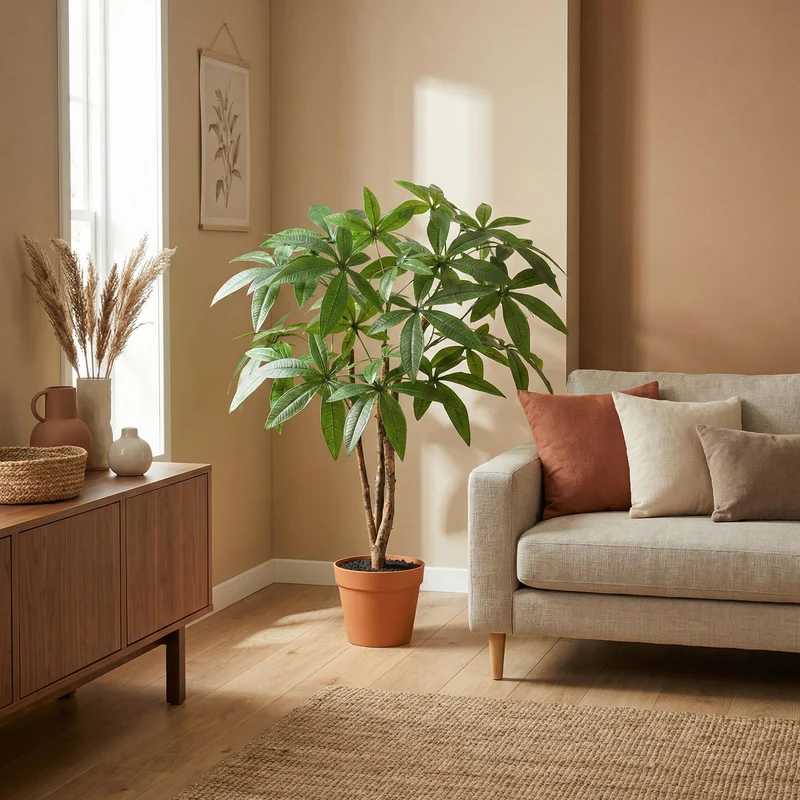 Kunstpflanze Pachira Aquatica in verschiedenen Größen (86cm, 90cm, 150cm, 150cm, 180cm)