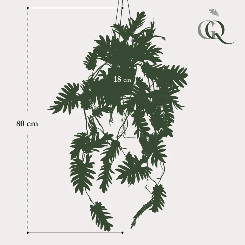 Kunstpflanze Philodendron hängend kaufen – 80 cm, täuschend echt