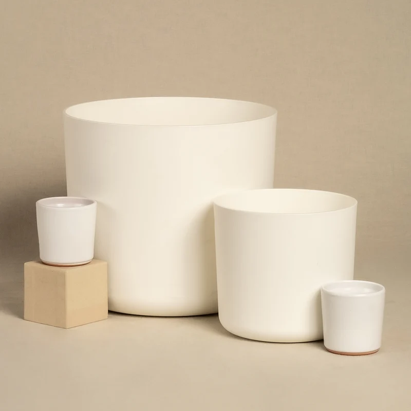 Kunststoff Topfset 'Lumi' (25, 16, 2 x 7)