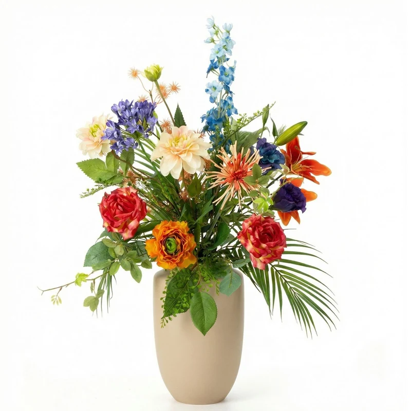 Künstlicher Blumenstrauß Colorful Bloom Deluxe Real Touch 70 cm 18 Stiele