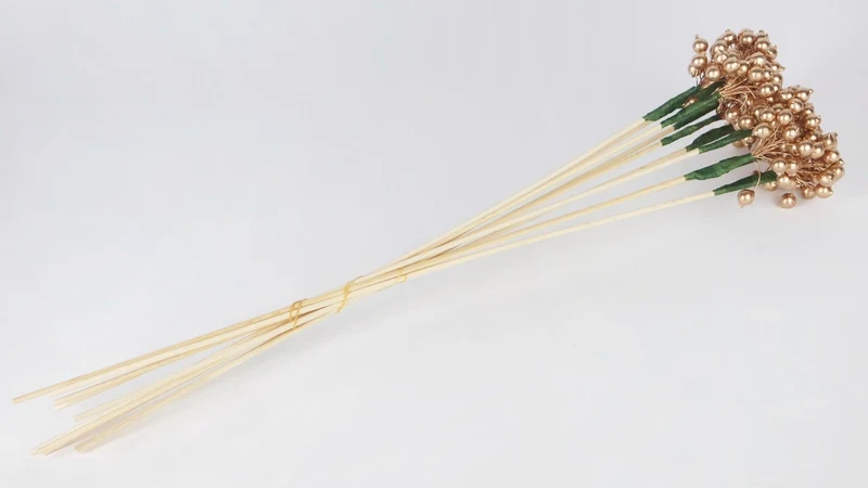 Berry cluster on stem - 1 Bund - Gold