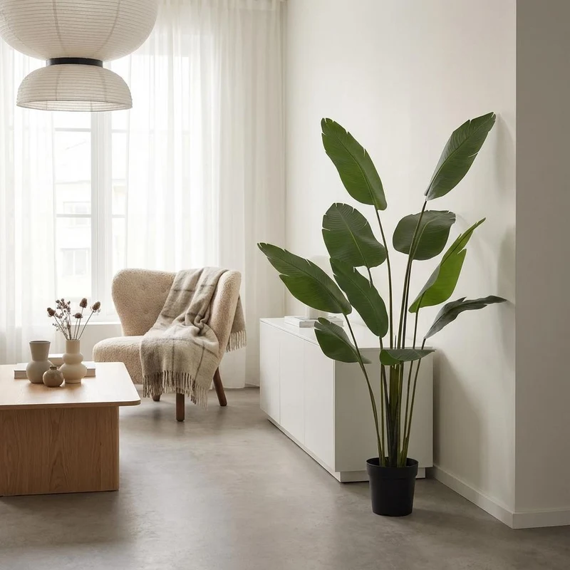 Kunstpflanze - Strelitzia Nicolai - Paradiesvogelblume in verschiedenen Größen 120-190