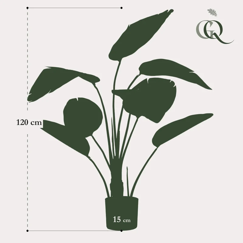 Kunstpflanze - Strelitzia Nicolai - Paradiesvogelblume in verschiedenen Größen 120-190