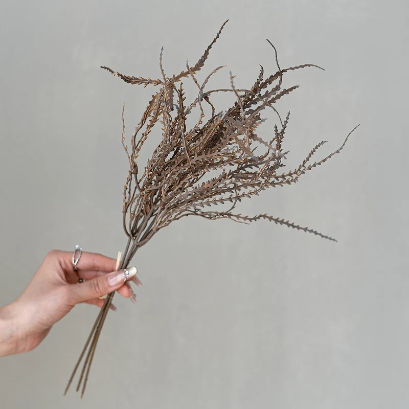 Künstliche Herbstblumenstrauß mit Korallenmoos, 45cm, Kunststoff, ideal für Hochzeiten, Innendekoration, Veranstaltungen