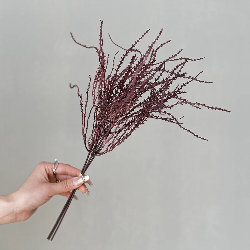 Künstliche Herbstblumenstrauß mit Korallenmoos, 45cm, Kunststoff, ideal für Hochzeiten, Innendekoration, Veranstaltungen