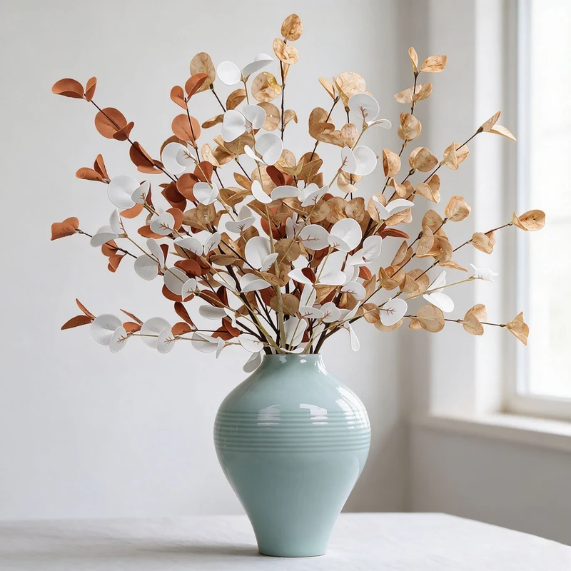 Eukalyptusblätter, 58cm, Kunstmaterial, modern, ideal für Hochzeiten, Wohnaccessoires, Café-Dekoration