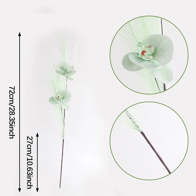 72cm Kunstseide Phalaenopsis Orchidee, 5 Stück, Real-Touch, Hochzeitsdekoration, Innendekor, Hotelgestaltung