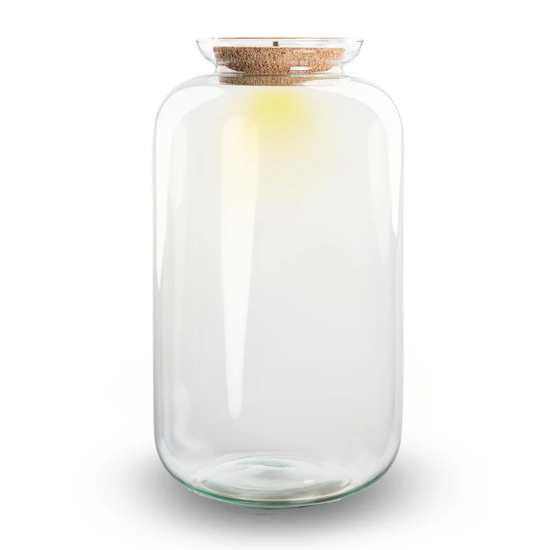 Terrariumflasche mit Beleuchtung Sven XL Ø 23 cm 43 cm