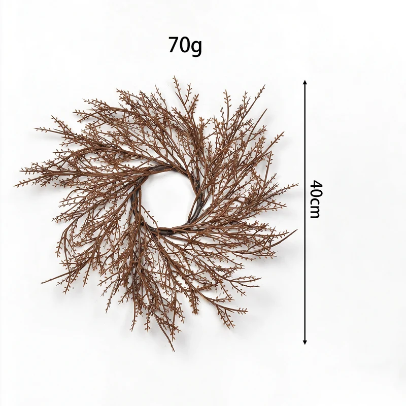 Weihnachtskranz mit Kerzenhalter, 2-farbiger Nordmanntanne-Kunststoff, 30 cm Durchmesser, realistische Optik, für Hochzeiten, Dekoration, Innenbereich