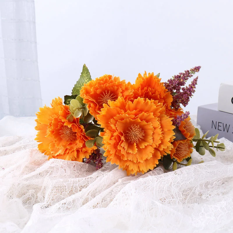 Künstliche Ballchrysantheme, 30 cm, Seidenblume, Hochzeitsdekoration, Wohnaccessoire, realistische Optik, für Vasen und Brautsträuße