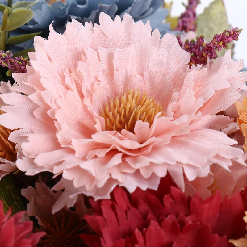 Künstliche Ballchrysantheme, 30 cm, Seidenblume, Hochzeitsdekoration, Wohnaccessoire, realistische Optik, für Vasen und Brautsträuße