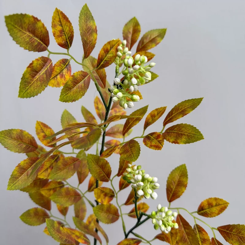 Künstliche Ulmenblätter und Buchenblätter, 86 cm, realistisch, herbstlich, ideal für Hochzeiten, Innendekoration, Floristen, Einzelhandel