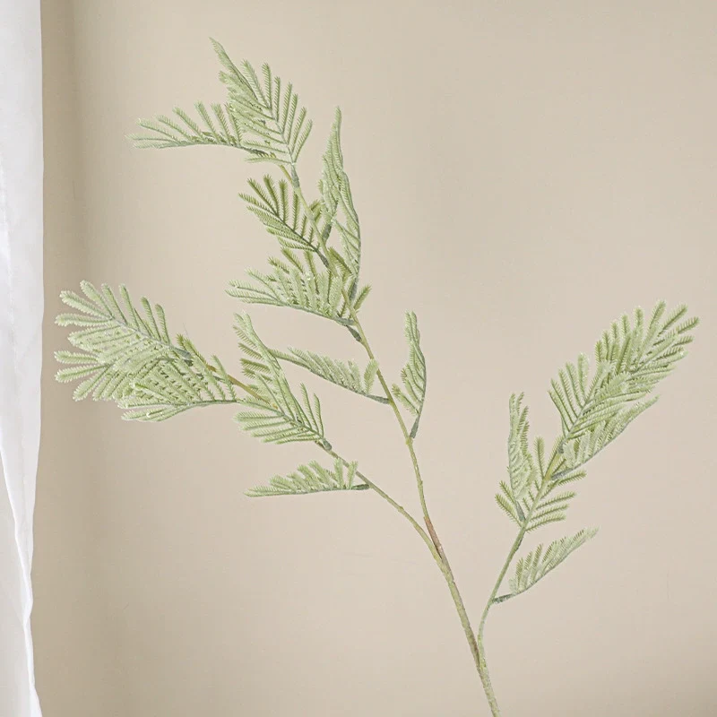 75 cm hohe, realistische Mimose, graugrün, perfekte Dekoration für Hochzeiten, Cafés, Einzelhandel, pflegeleicht, langlebig, allergiefrei