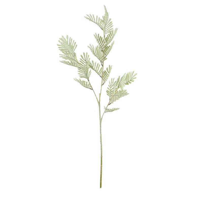 75 cm hohe, realistische Mimose, graugrün, perfekte Dekoration für Hochzeiten, Cafés, Einzelhandel, pflegeleicht, langlebig, allergiefrei