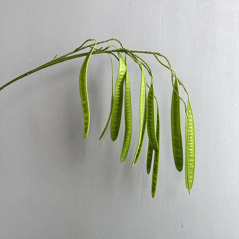 Künstliche Erbsenschote, 66 cm, realistisch, grün/gelb, ideal für Hochzeiten, Cafés, Einzelhandel