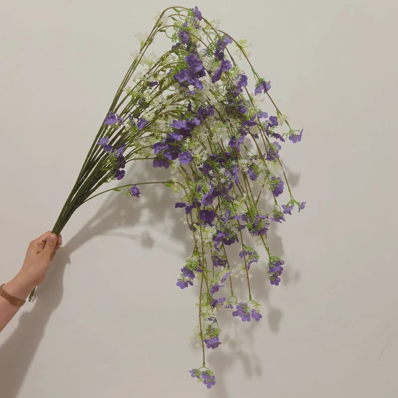Künstliche Hängeblumen 5er Set, 93 cm lang, Lebensechte Blütenzweige für Dekoration, Hochzeit, Gastronomie & Floristik, pflegeleicht