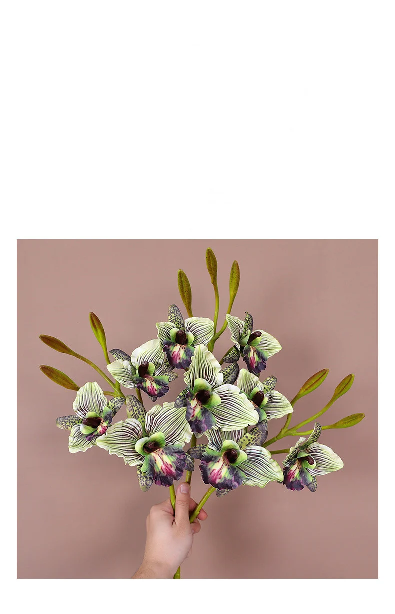 Hochwertige künstliche Orchidee, 52 cm, realistische Nachahmung, perfekt für Hochzeiten, Dekoration und Fotorequisiten
