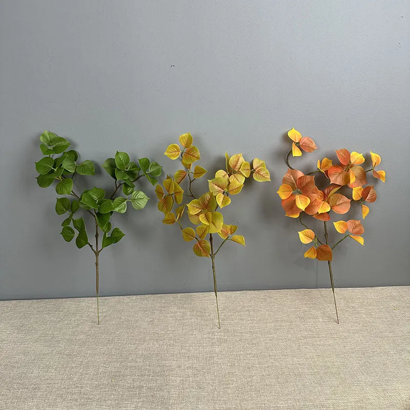 Künstliche Bougainvillea-Blätter, 48cm, realistisch, herbstlich, ideal für Hochzeiten, Dekoration, Innenräume