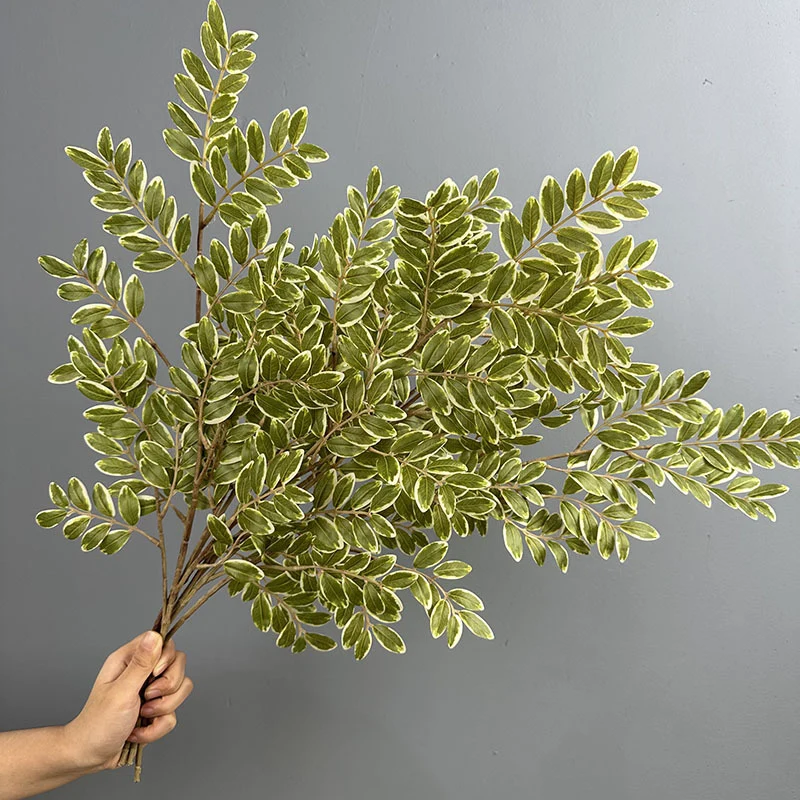 Künstliche Datteln Blätter 59 cm, realistisch, perfekt für Hochzeiten, Innendekoration, Cafés, 2er Set