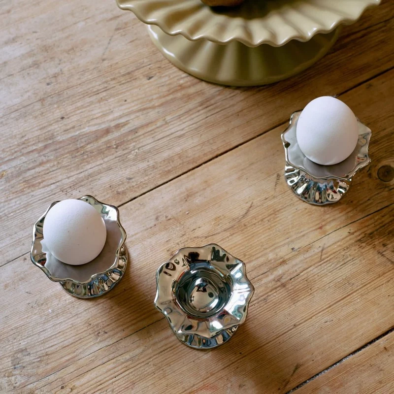 Eierbecher 4er-Set Chrome Egg Cups New Classics - HKliving