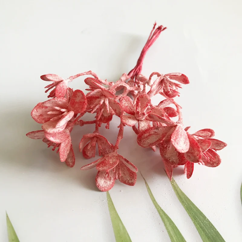 Künstliche Blumen DIY Set, 16,5 cm, realistische grüne Blätter, 8 Farben, für Hochzeiten, Veranstaltungen, Dekoration, Geschenke