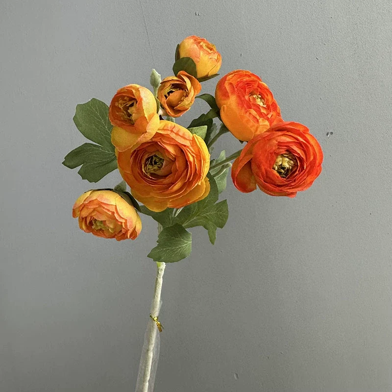 Künstliche 7-Kopf Camellia Blume, 47 cm, realistisch, in 8 Farben, ideal für Hochzeiten, Veranstaltungen, Café-Dekoration, langlebig, pflegeleicht