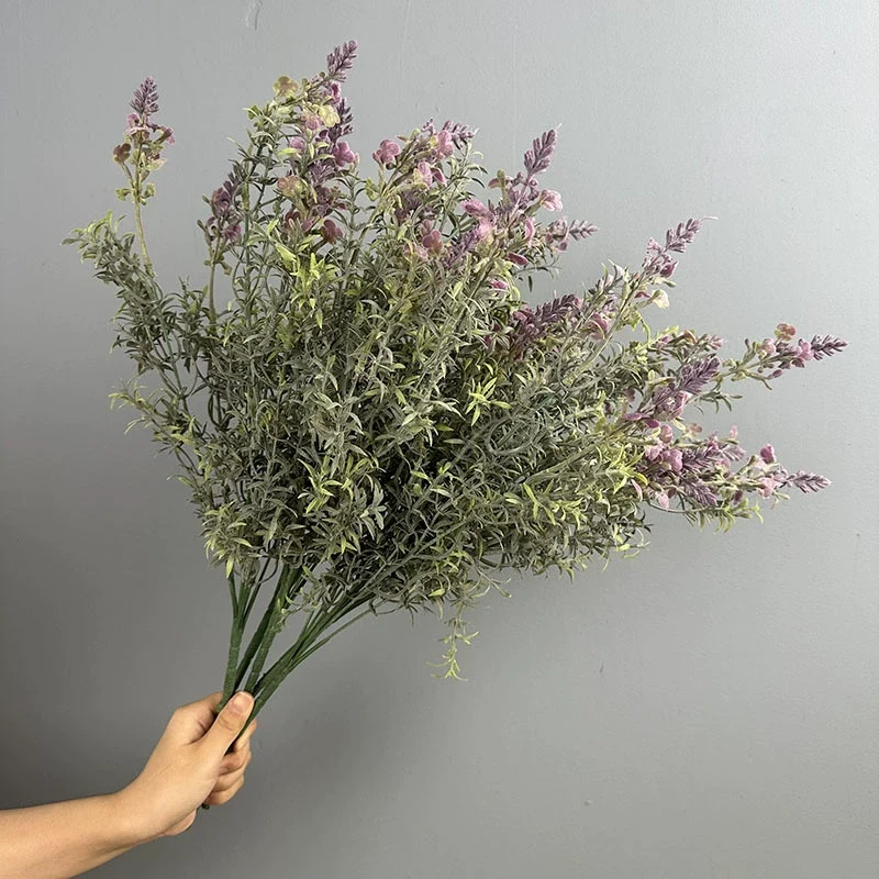 2er Set Lavendel Kunstblumen 53 cm, realistische Optik, ideal für Hochzeiten, Innendekoration, Cafés, Hotels