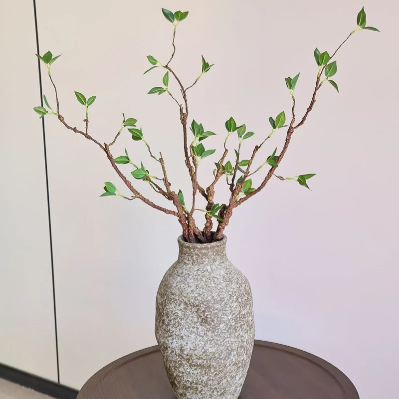 Hochwertige Kunstpflanze mit grünen Blättern, 84 cm, täuschend echt, ideal für Hochzeiten, Cafés und Wohnraumdekoration, pflegeleicht, langlebig