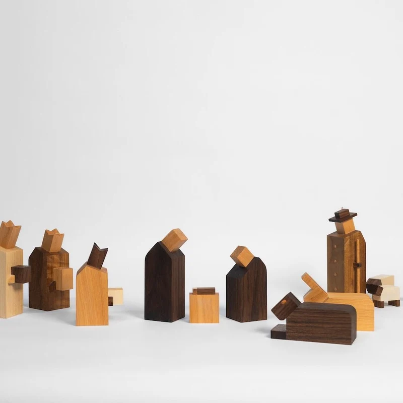 Krippenfiguren Set aus Holz handgefertigt - DesignWe.Love