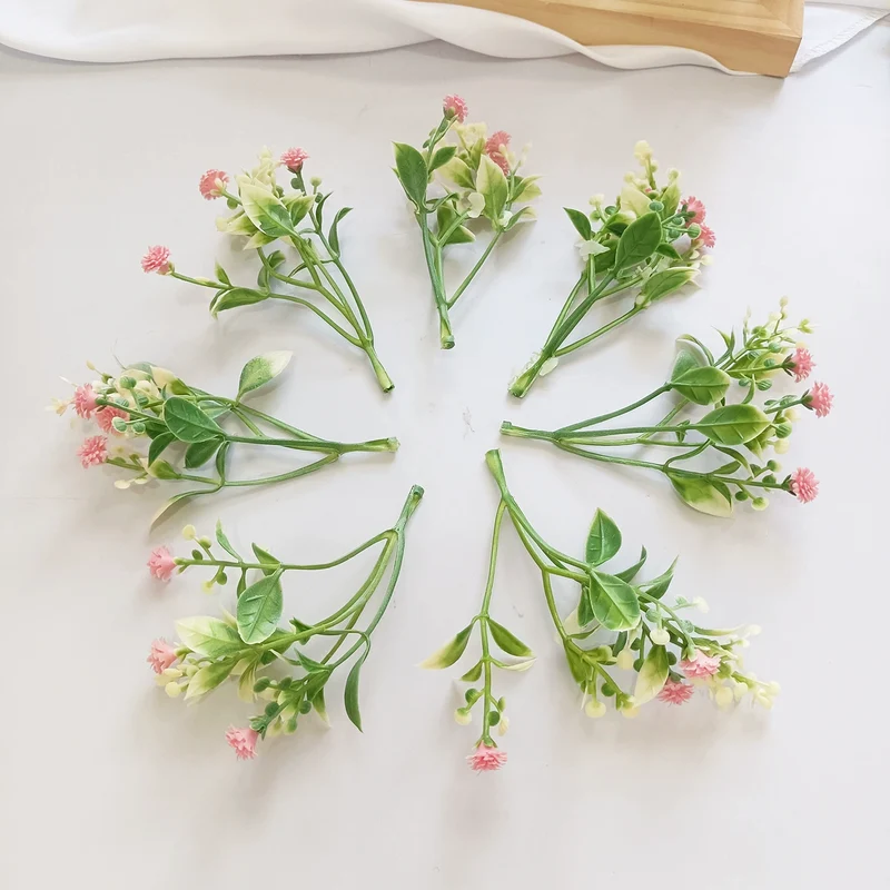 Künstliche Schleierkraut Blumenköpfe, 11,5 cm, Täuschend echte Mini-Blumen für DIY, Basteln, Hochzeit, Gestecke, Kränze & Floristikbedarf